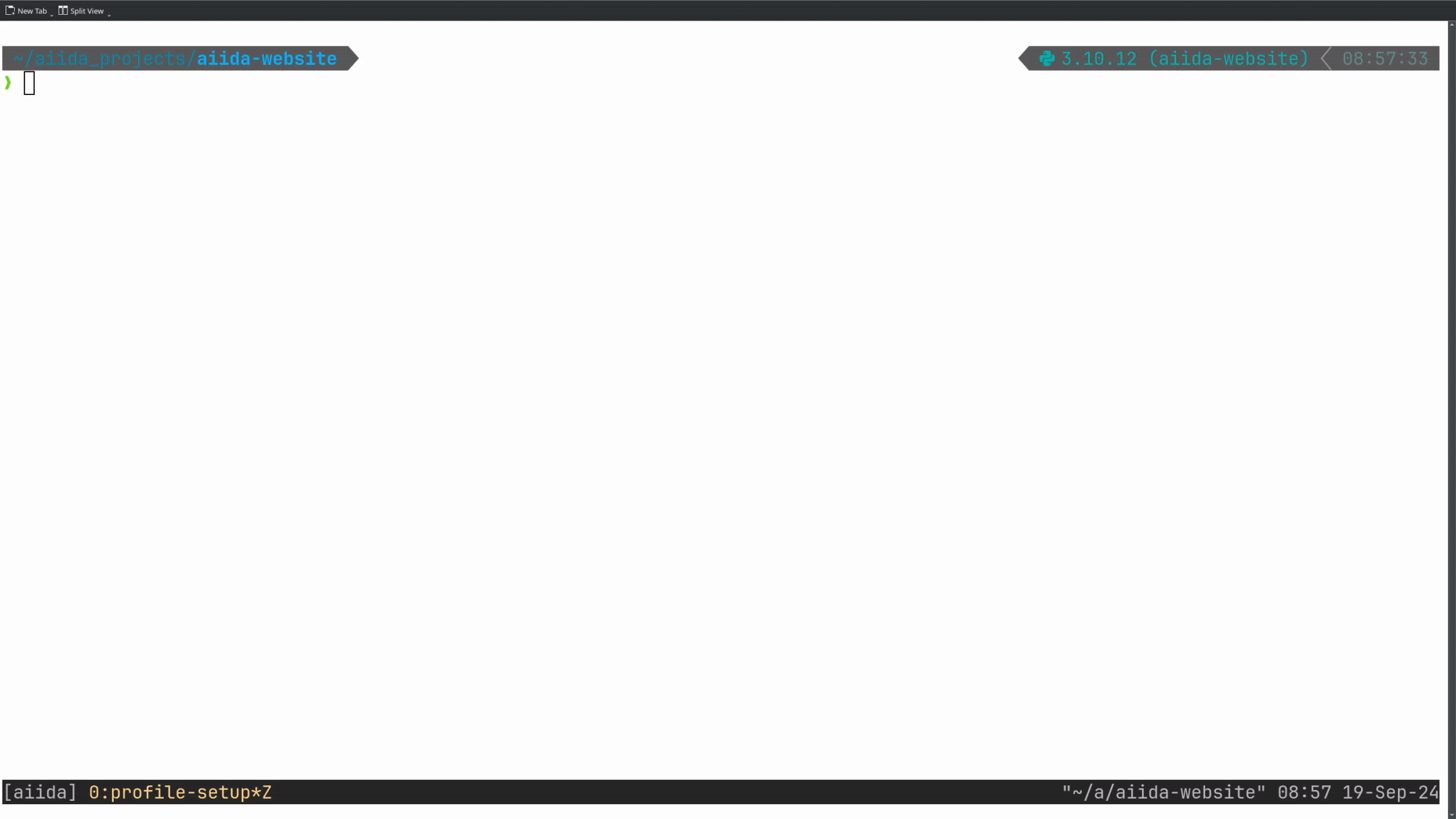 Create a profile with verdi profile setup